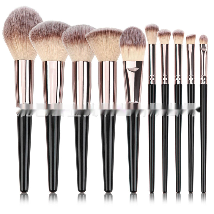 ✨ Black Makeup Brush Set — Foundation, Eyeshadow & Highlight Collection 💄🖤