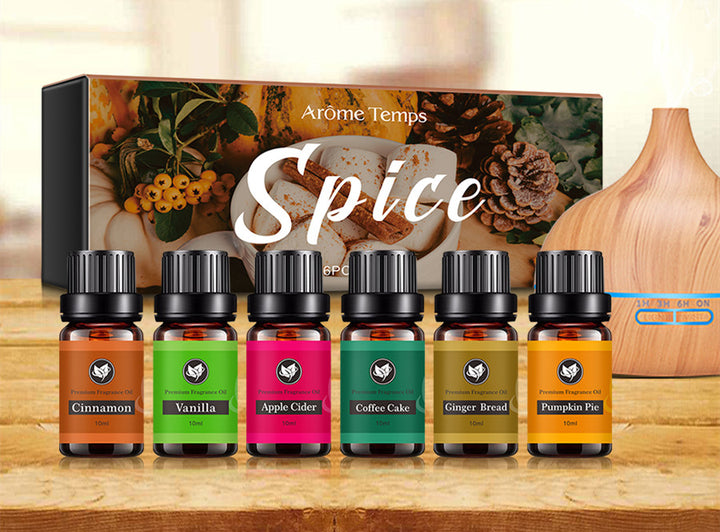 ✨ 16 Theme Atmosphere Flameless Essential Oil Set — 6 × 60ml 🌿💧