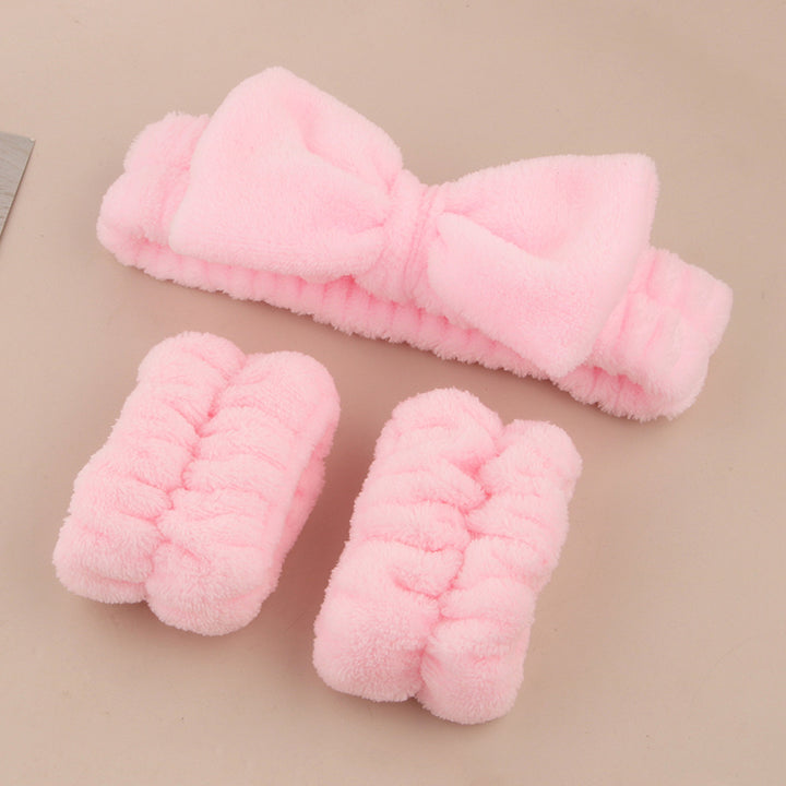 💖🧼 Facial Wash Set | Coral Fleece Hair Band + Cleansing Brushes (3/4-Piece Set)