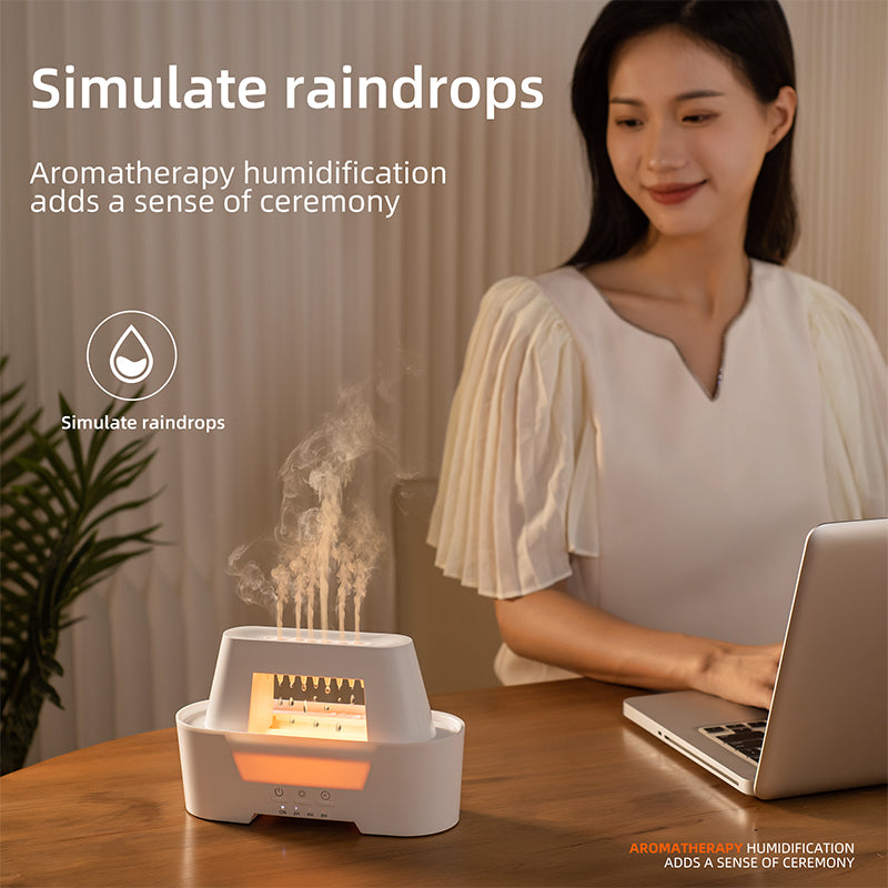 🌧️💧 Rain Drop Air Diffuser | 300ML Ultrasonic Humidifier with Remote Control ✨