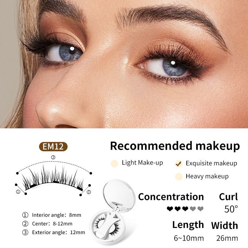 🧲👁️ Magnetic False Eyelashes with Integrated Storage Box – Glue-Free Natural Lash Set with Applicator