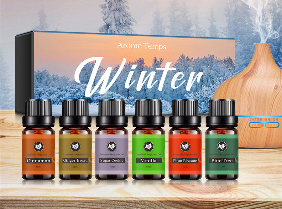 ✨ 16 Theme Atmosphere Flameless Essential Oil Set — 6 × 60ml 🌿💧