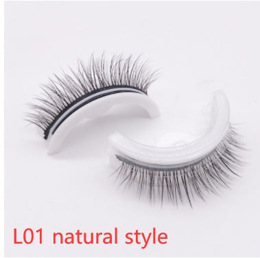 👁️✨ Reusable 3D Mink Lashes – Self-Adhesive Natural False Eyelashes (Glue-Free Silk Style)