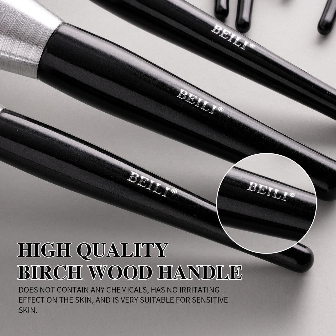 🖌️ 10-Piece Kabuki Makeup Brush Set – Soft Synthetic Brushes for Foundation, Concealer & Eyeshadow 💄✨