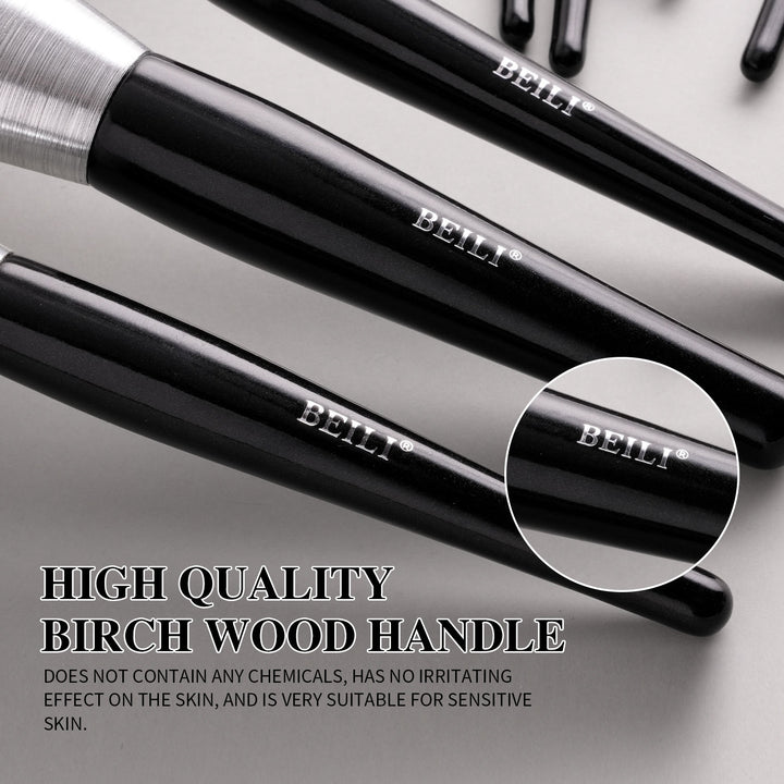 🖌️ 10-Piece Kabuki Makeup Brush Set – Soft Synthetic Brushes for Foundation, Concealer & Eyeshadow 💄✨