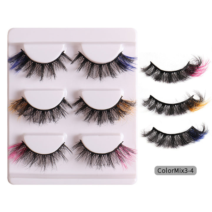 👁️✨ Fashion High Color Fried Curly Eyelashes – Thick Fluffy Faux Mink Lashes