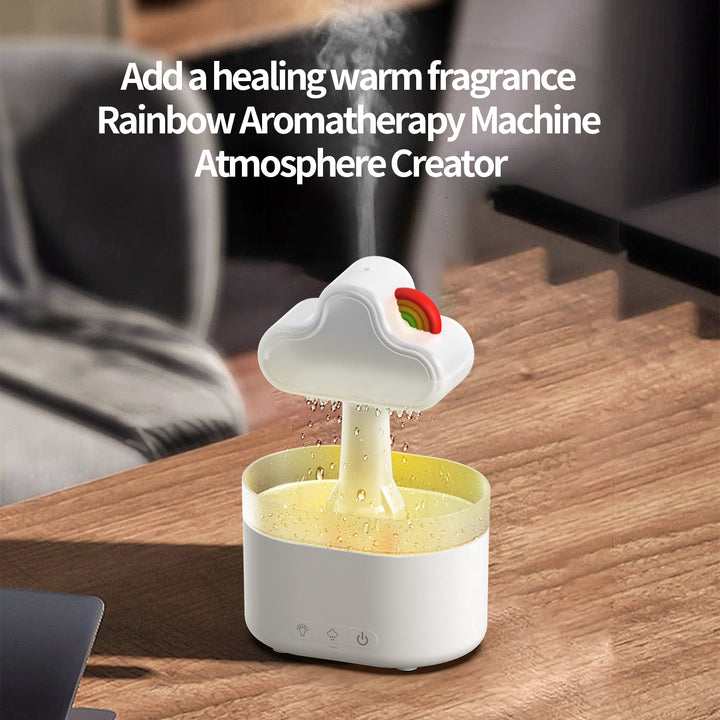 🌈☁️ Rainbow After Rain Humidifier | 500ML Cloud Mist Diffuser with LED Light ✨