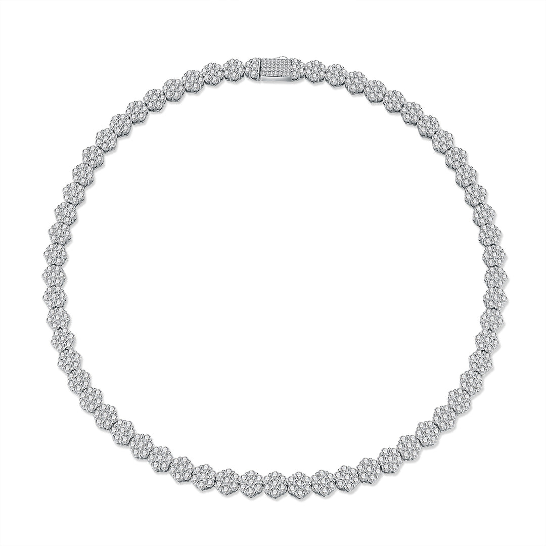 Luxury Minimalist Circular Moissanite Pendant Necklace – Gold-Plated S925 Silver