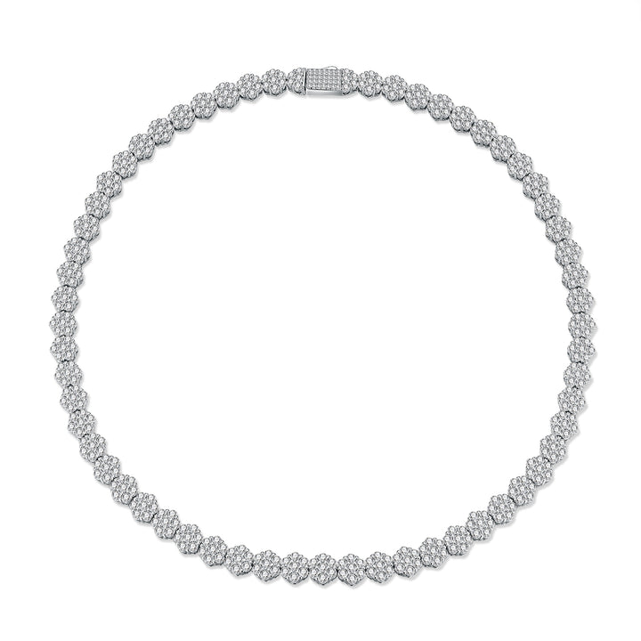 Luxury Minimalist Circular Moissanite Pendant Necklace – Gold-Plated S925 Silver