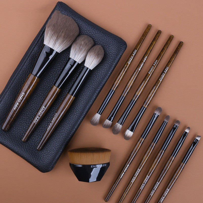 ✨ 12-Piece Portable Super Soft Makeup Brush Set — Full Beauty Kit 💄