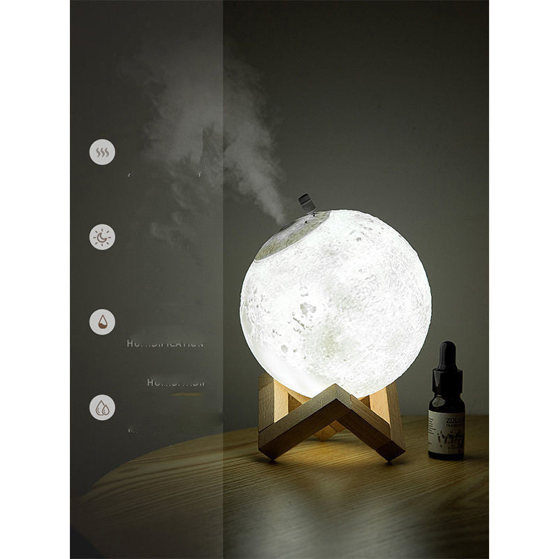 🌙💧 Lunar Humidifier | Moon Night Light Aromatherapy Mist Diffuser