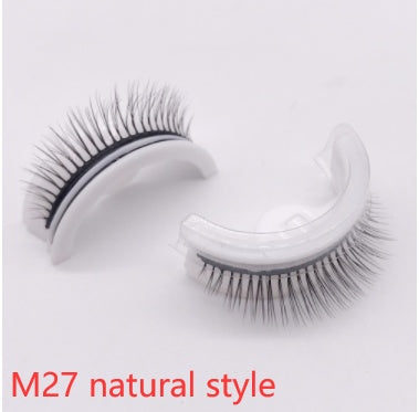 👁️✨ Reusable 3D Mink Lashes – Self-Adhesive Natural False Eyelashes (Glue-Free Silk Style)