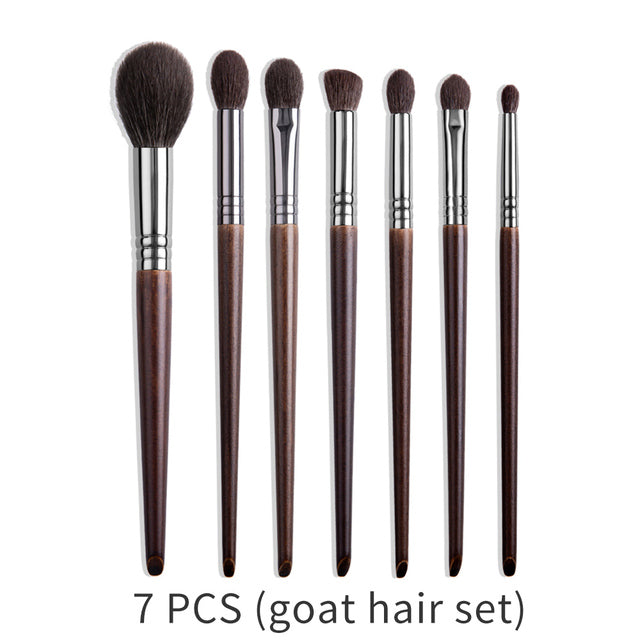 ✨ Natural Makeup Brush Set — 24-Piece Goat Hair Eyeshadow & Face Brushes 💄🌿