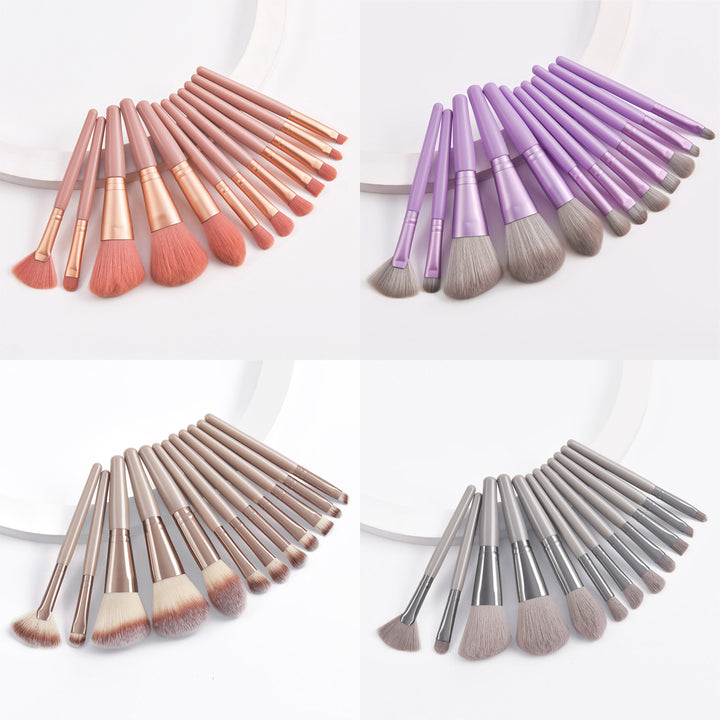 ✨ 12-Piece Portable Makeup Brush Set — Soft Nylon Beauty Tools 💄