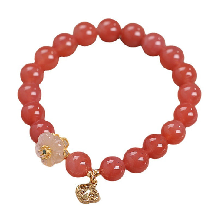 Natural Yanyuan Agate Flower Bracelet – Special-Interest Design for Women