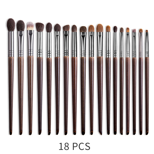 ✨ Natural Makeup Brush Set — 24-Piece Goat Hair Eyeshadow & Face Brushes 💄🌿