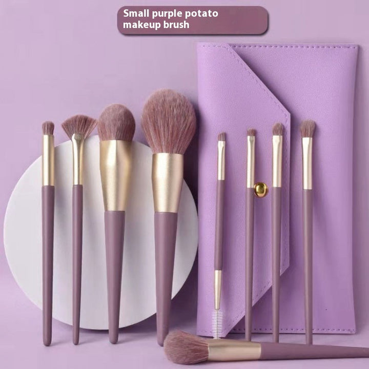 ✨ 9-Piece Soft Hair Makeup Brush Set — Beauty Tools Kit 💄