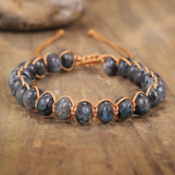 Moonstone & Labradorite Bracelet – Minimalist Handmade Design