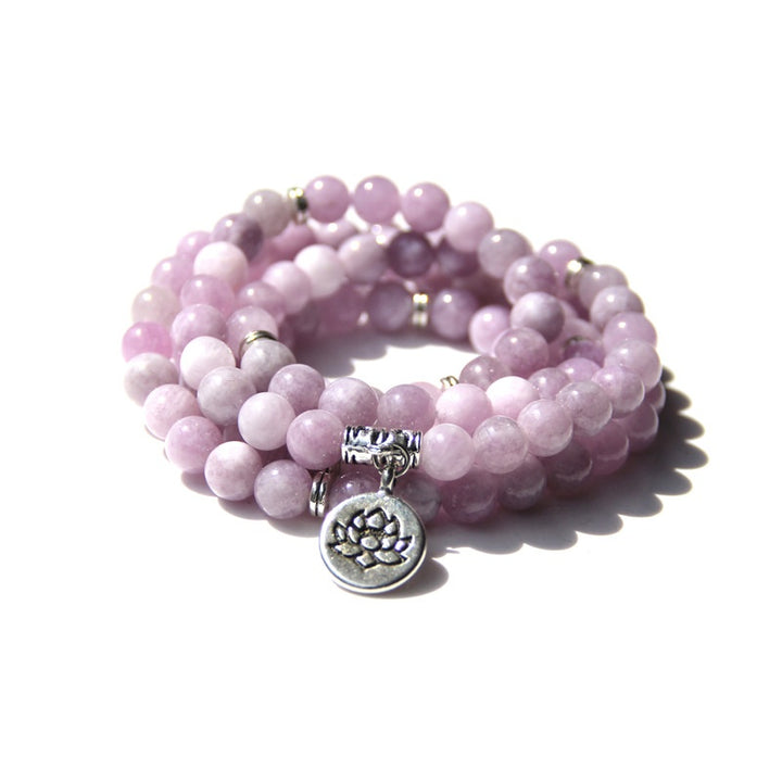 Women’s Fashion Vintage Natural Stone Bracelet – Angel Echeveria & Lotus Design