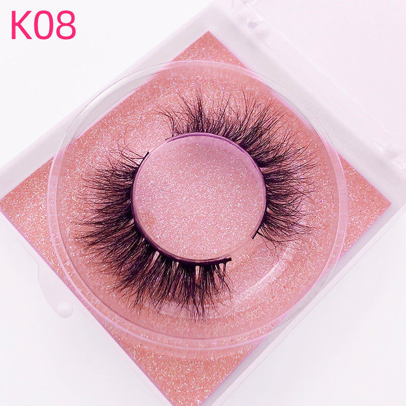 👁️✨ 8D Mink Hair False Eyelashes – Thick Handmade Volume Lash Set