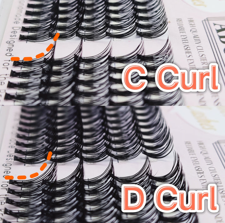 👁️✨ Thick Curly Eyelashes – Imitation Mink Volume Lash Set