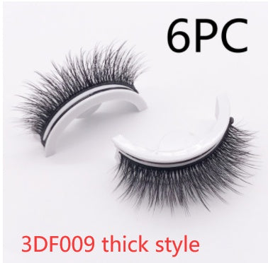 👁️✨ Reusable 3D Mink Lashes – Self-Adhesive Natural False Eyelashes (Glue-Free Silk Style)