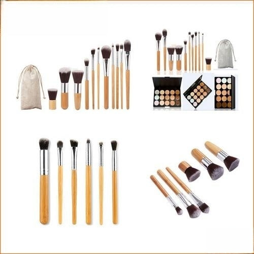 🌿✨ 11-Piece Bamboo Handle Makeup Brush Set 💄