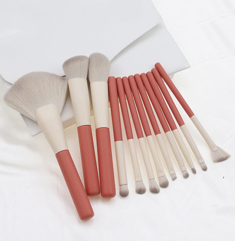 ✨ 12-Piece Powder & Blusher Makeup Brush Set — Complete Beauty Tools Kit 💄