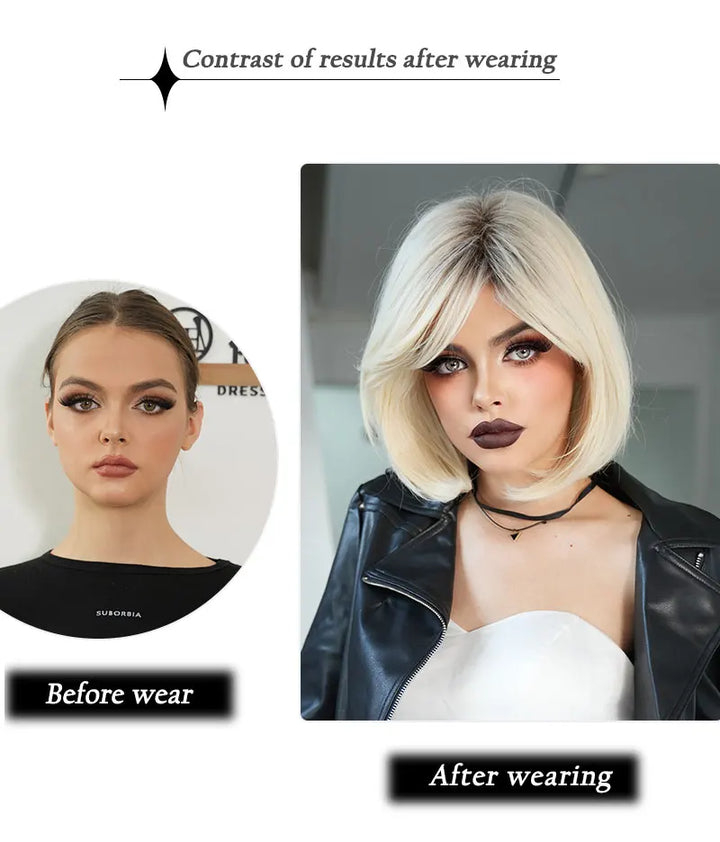 Tiffany Valentine Halloween Wig Costume Blonde The Bride of Chucky Cosplay Wig.