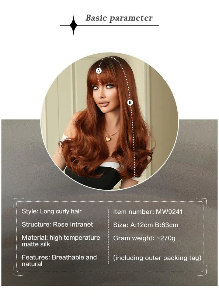 26-inch Layered Long Straight Ombre Blonde Middle-Parted Synthetic Matte Hair Wig for Women, Heat Resistant.