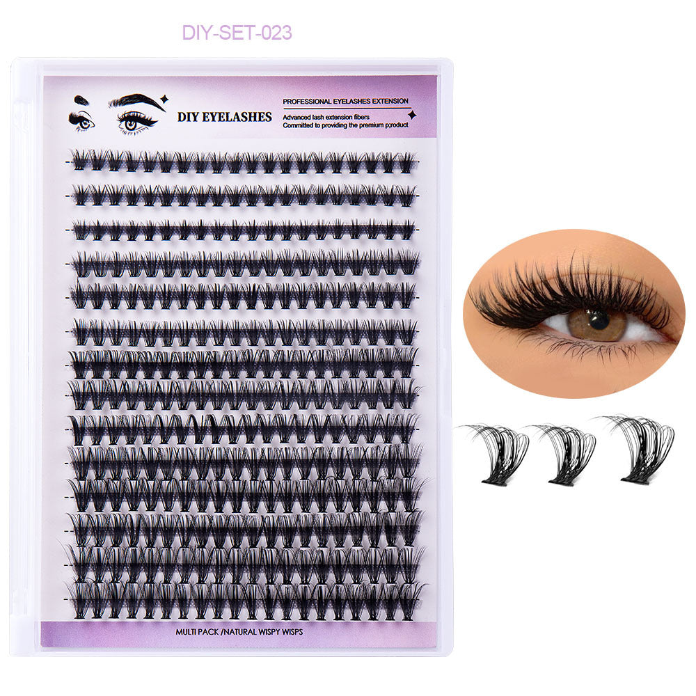 👁️✨ Segmented Natural Thick Individual False Eyelashes – DIY Cluster Lash Extension Set