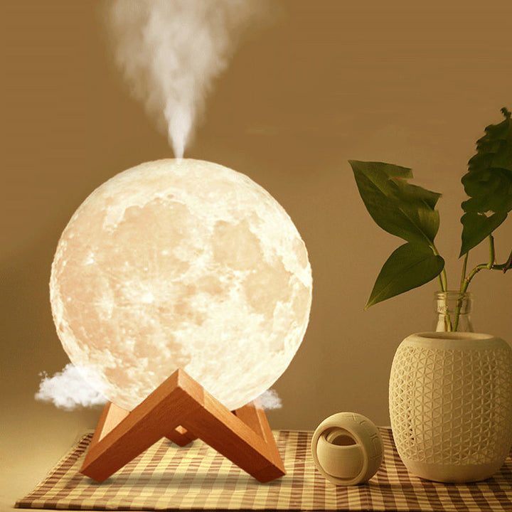 🌙💧 Lunar Humidifier | Moon Night Light Aromatherapy Mist Diffuser