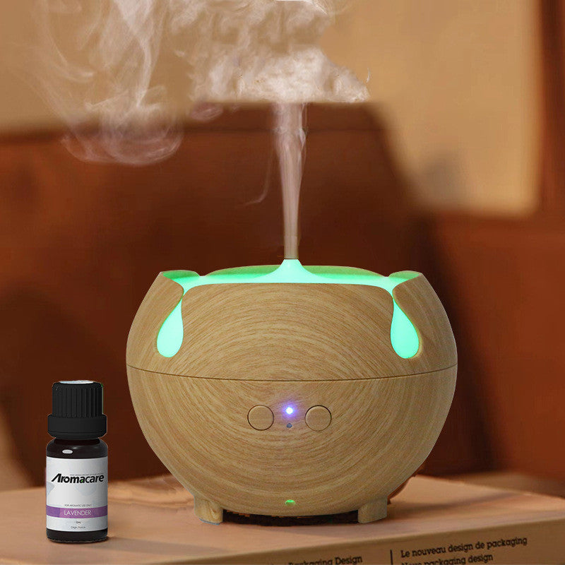 🌿🌫️ Household Heavy Fog Wood Grain Humidifier | Silent Aromatherapy Air Diffuser