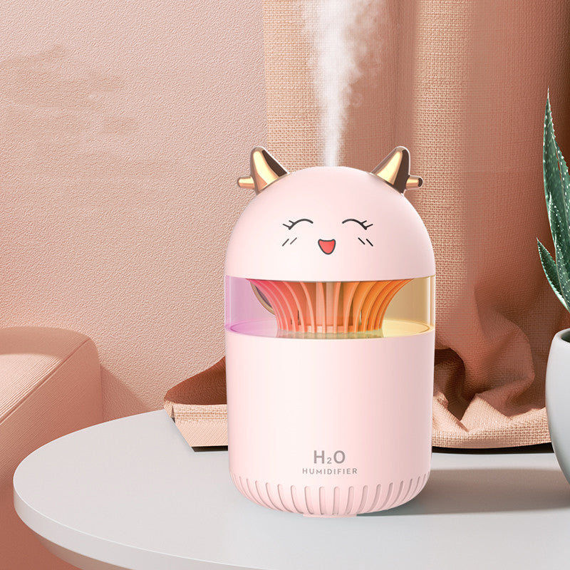 🐱💧 Cute Pet Humidifier | Silent Desktop Mist with Night Light 🌙✨