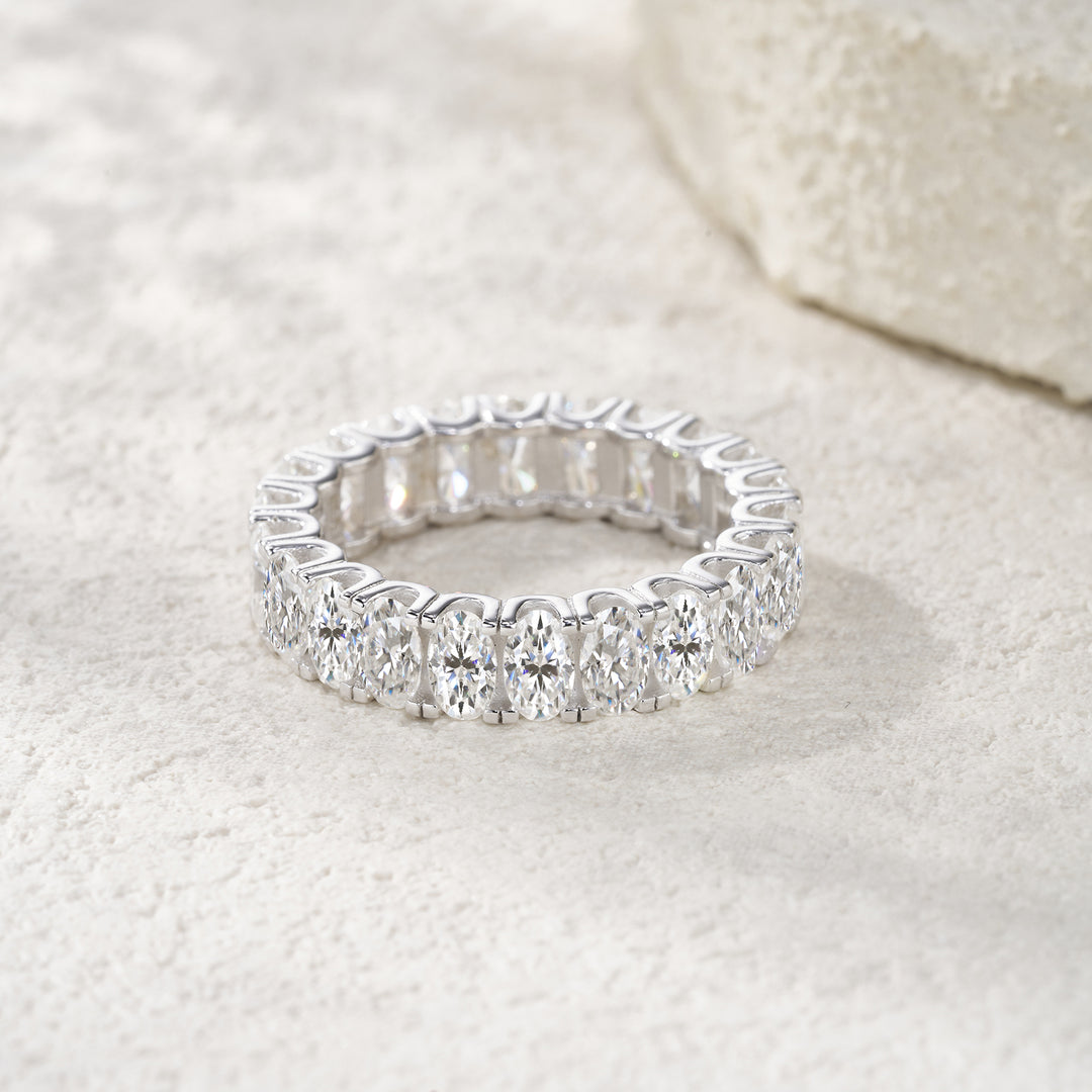 💍 Minimalist Moissanite Ring – Platinum-Plated S925 Silver (4g, Sizes 5–9) 💍