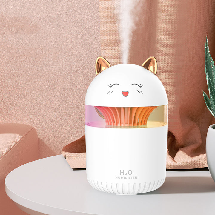 🐱💧 Cute Pet Humidifier | Silent Desktop Mist with Night Light 🌙✨