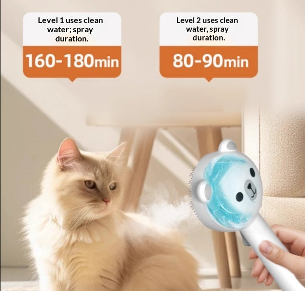 🐾💨 Spray Massage Steam Comb Brush | Cleansing & Pet Hair Removal Tool