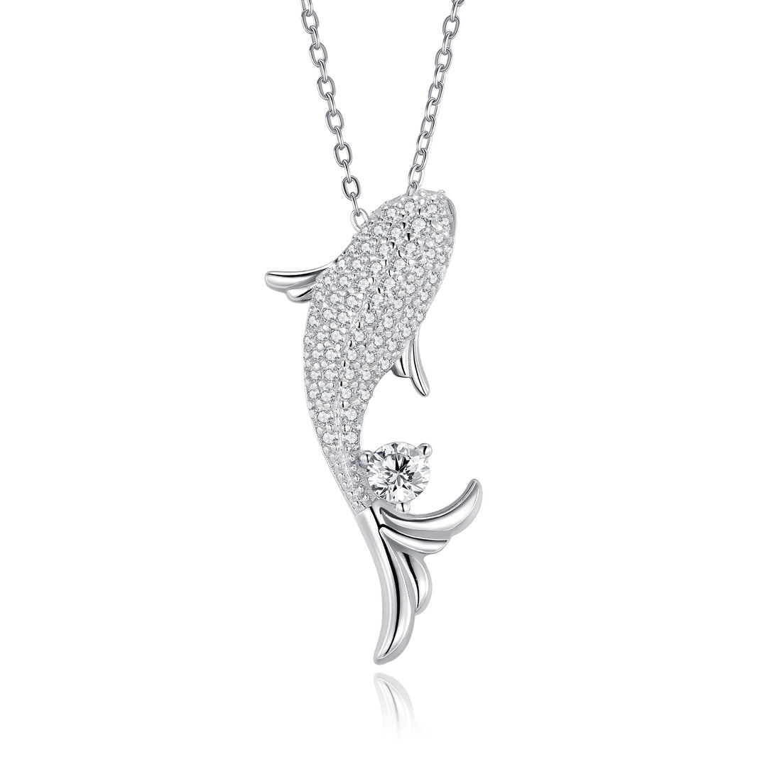 💎 Minimalist Moissanite Pendant Necklace – Platinum-Plated S925 Silver (4.8g) 💎
