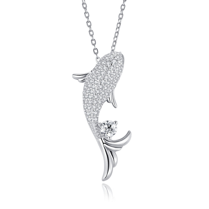 💎 Minimalist Moissanite Pendant Necklace – Platinum-Plated S925 Silver (4.8g) 💎
