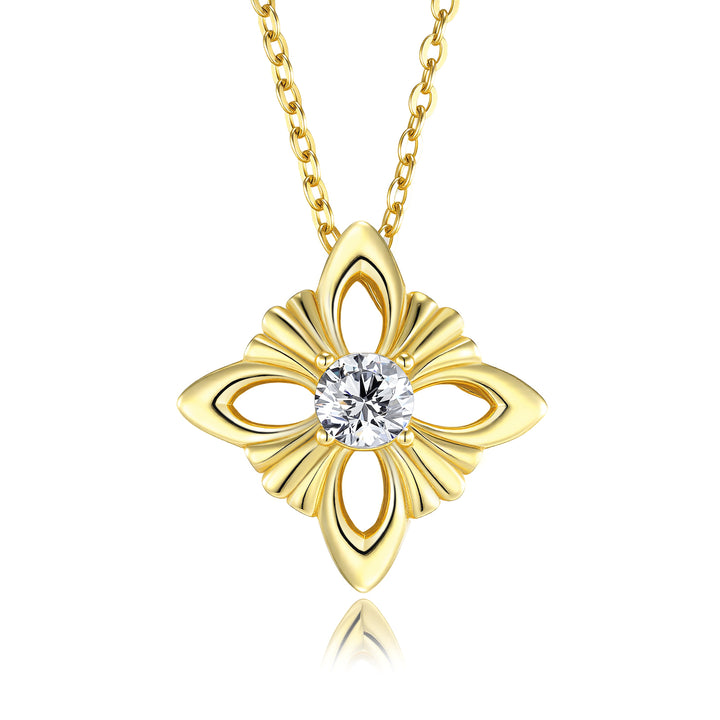 💎 0.5-Carat Moissanite Pendant Necklace – Gold-Plated S925 Silver / Platinum-Plated Finish (4.4g) 💎