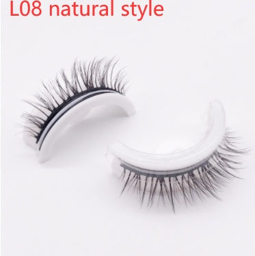 👁️✨ Reusable 3D Mink Lashes – Self-Adhesive Natural False Eyelashes (Glue-Free Silk Style)