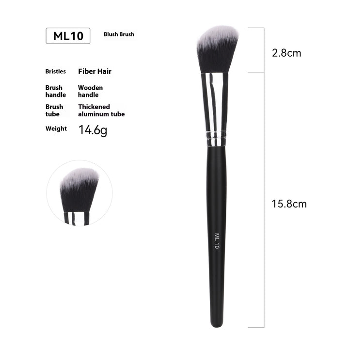 🖌️ 32-Piece Professional Makeup Brush Set – Wooden Handle Brushes with Leather Storage Bag 💄✨