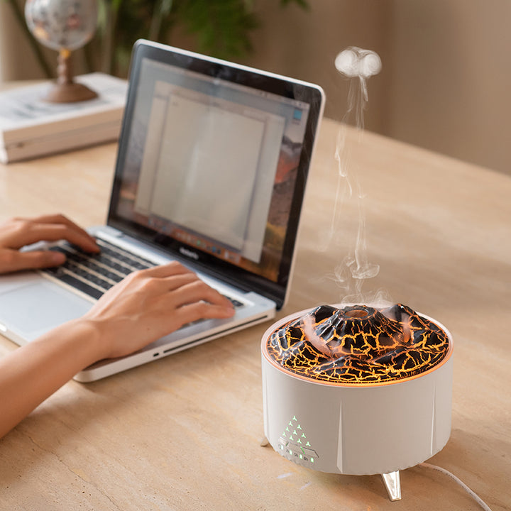 🔥💧 Portable Smart Flame Humidifier | Ultrasonic Aromatherapy Diffuser ✨