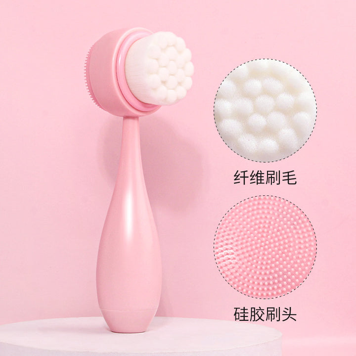 💖🧼 Facial Wash Set | Coral Fleece Hair Band + Cleansing Brushes (3/4-Piece Set)