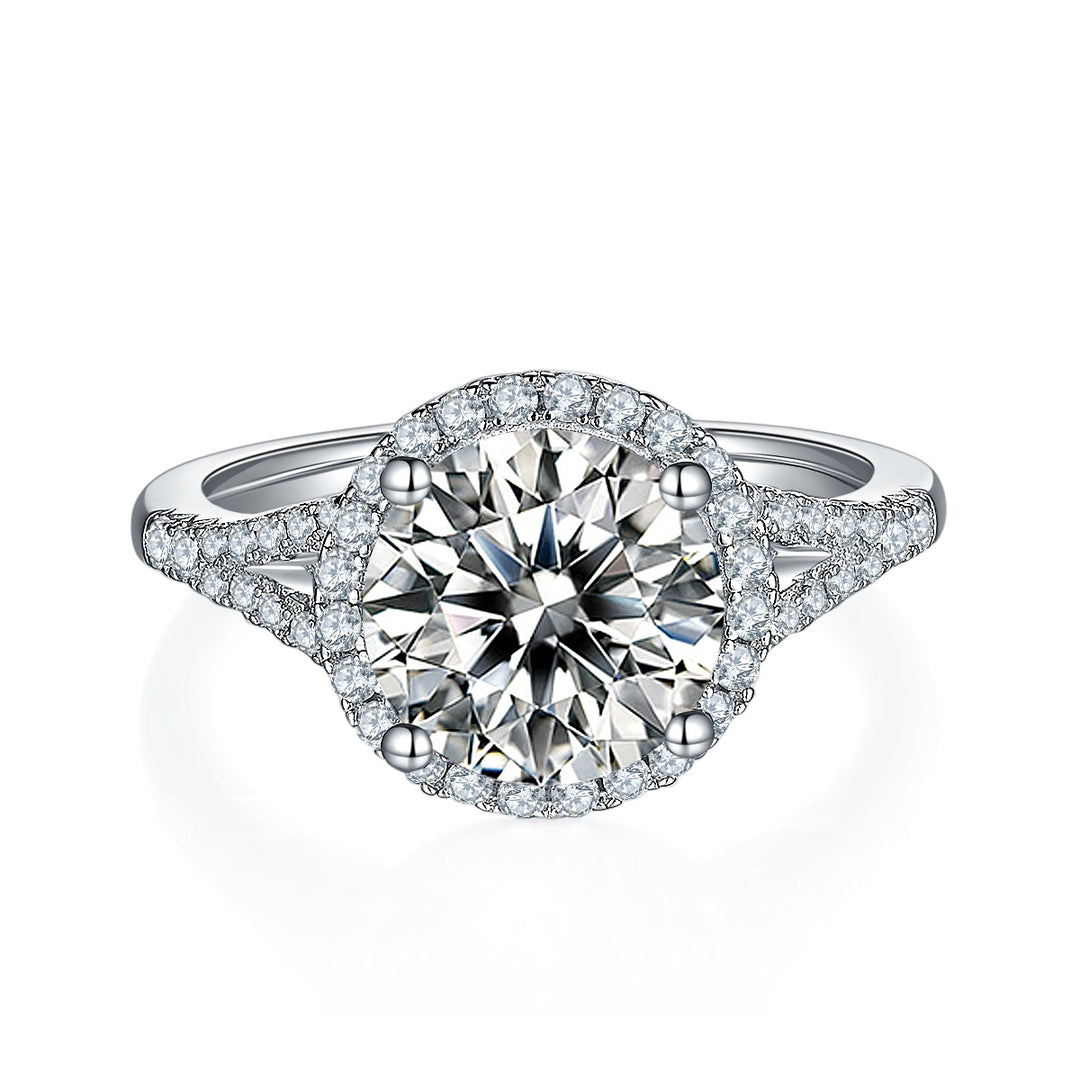 💍 3-Carat Moissanite Minimalist Ring – Platinum-Plated S925 Silver (3.2g, Sizes 5–9) 💍