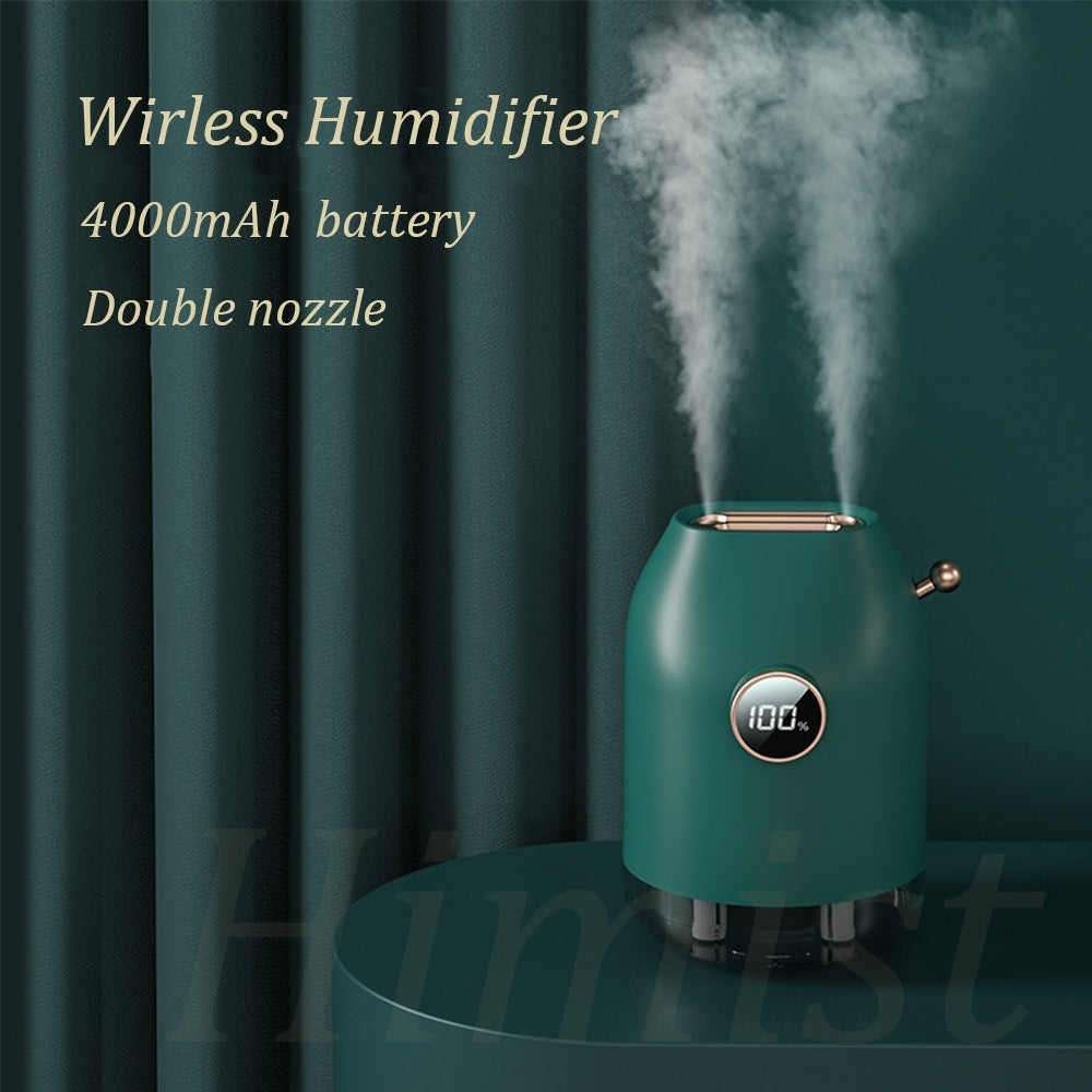💧⚡ Double Nozzle Large Fog Humidifier | USB Mute Atomizer for Home & Office ✨
