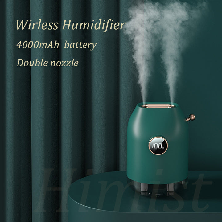 💧⚡ Double Nozzle Large Fog Humidifier | USB Mute Atomizer for Home & Office ✨