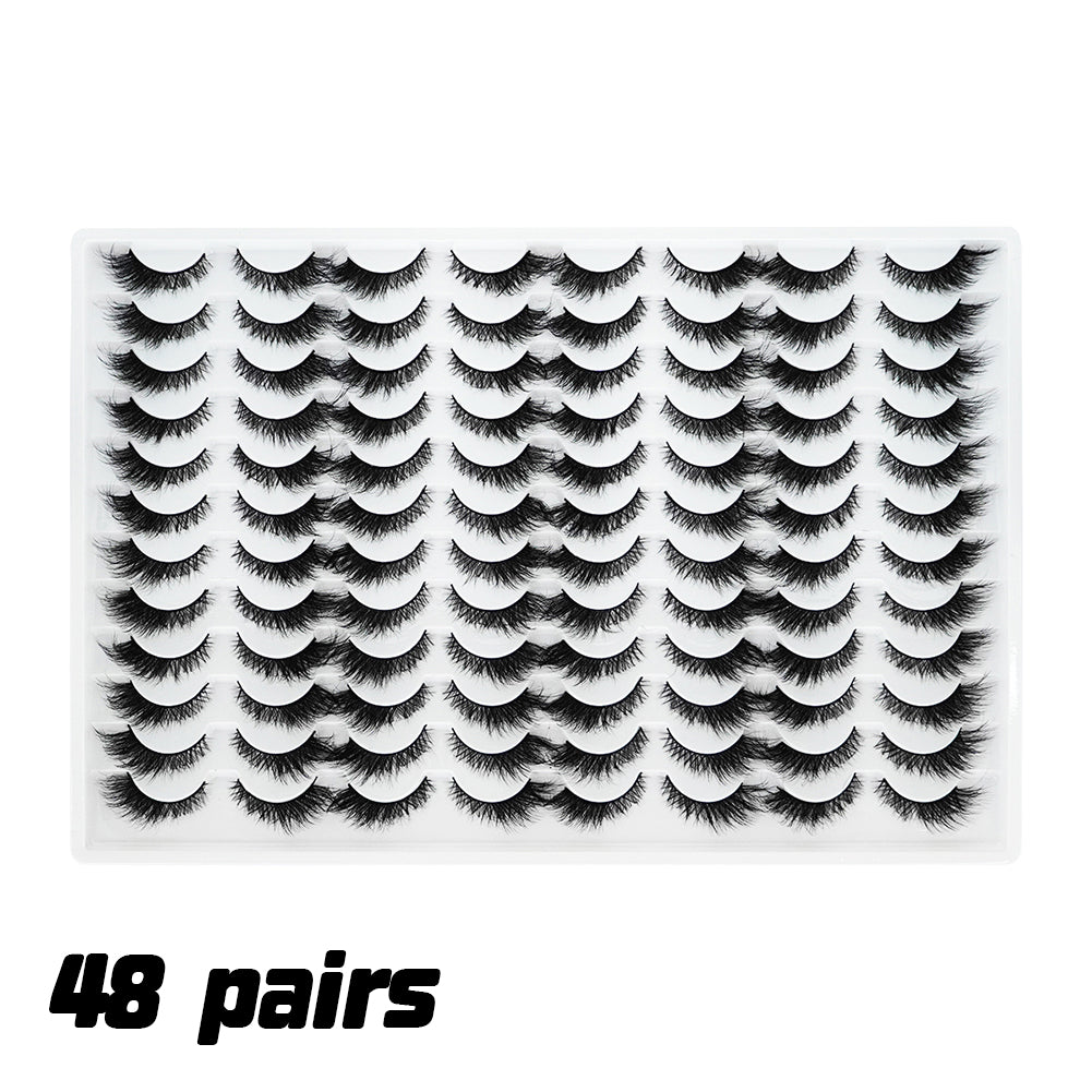 👁️✨ 3D False Eyelashes – Multi-Layered, Realistic, Soft & Comfortable Lashes
