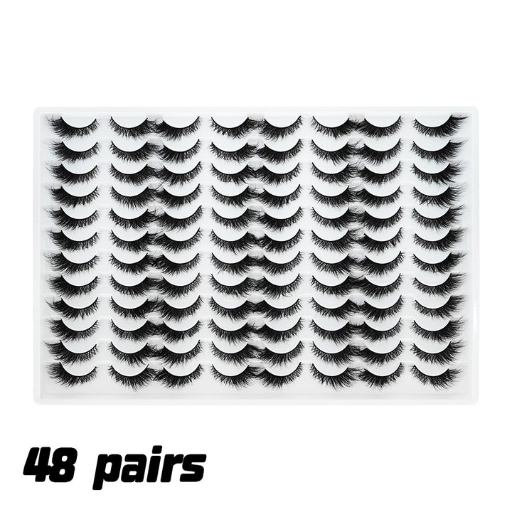 👁️✨ 3D False Eyelashes – Multi-Layered, Realistic, Soft & Comfortable Lashes