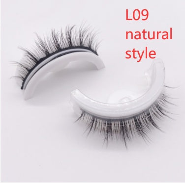 👁️✨ Reusable 3D Mink Lashes – Self-Adhesive Natural False Eyelashes (Glue-Free Silk Style)